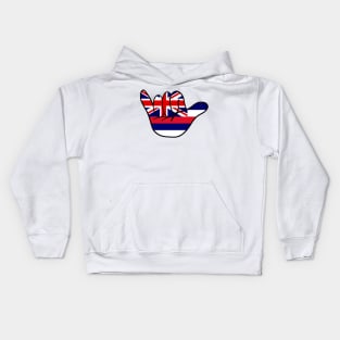 Hawai'i Flag Shaka Kids Hoodie